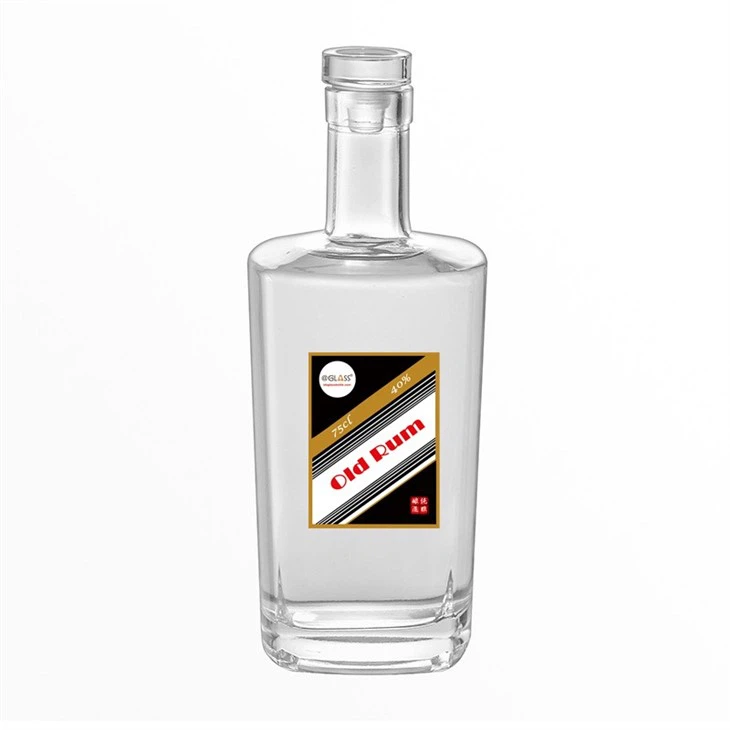 500ml Glass Rum Bottle With Cork